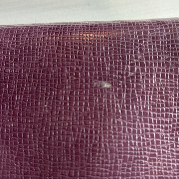 Cole Haan long wallet eggplant GUC cross grain leather - Picture 7 of 7